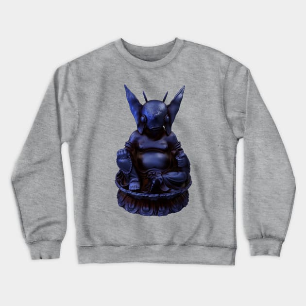 Hopkinsville Goblin Buddha Crewneck Sweatshirt by JonHale